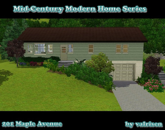 Sims 3 — 201 Maple Avenue by valrisen — Here is another cute little ranch style house. This one features a basement