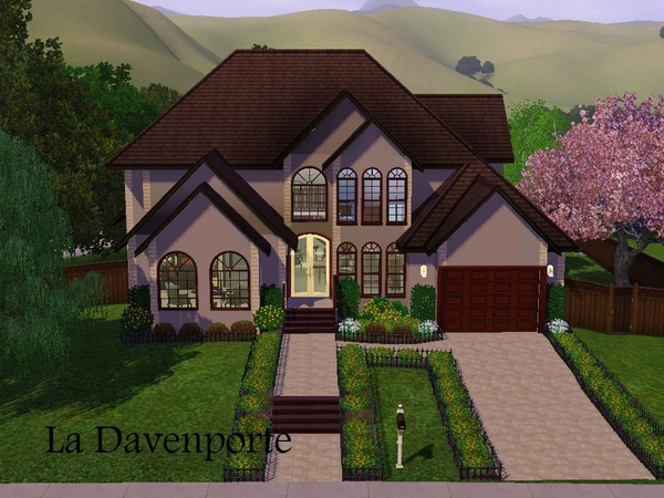 Sims 3 — La Davenporte by heislord — This beautiful 2 story house has 3 bedrooms, with the master bedroom on the main