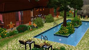 Sims 3 — Autumn Springs by DragonQueen — The features on this amazing property include: a large swimming pool, two