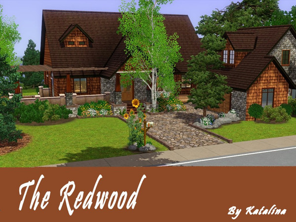 Sims 3 — The Redwood by katalina — This charming homey house is inviting as well as a place to hang your hat. An arbor