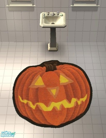 Sims 2 — Trick or Treat Bath - Large Rug by Riverwillows — Cute bathroom, perfect for Halloween!! Meshes are by Frogger