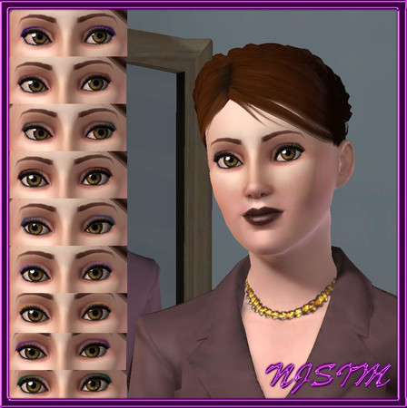 Sims 3 — Hint of Color Eyeshadow by NJSim by NancyJ — Single colour eyeshadow gives a subtle hint of colour applied to