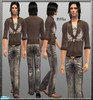 Sims 2 — AM outfit 1 by Iffka — mesh by maxis