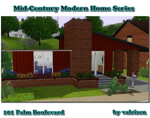 Sims 3 — 101 Palm Boulevard by valrisen — Enjoy another one in my Mid-Century Modern Home Series! I have used 4 paintings