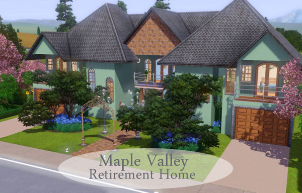 Sims 3 — Maple Valley Retirement Home by canuckdiva — Live out your days in style! With room for eight, Maple Valley