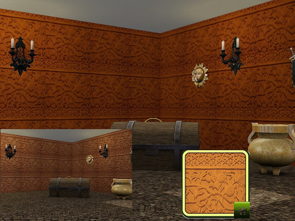 Sims 3 — FreeIndianWall by Freemousse — Tile mosaic