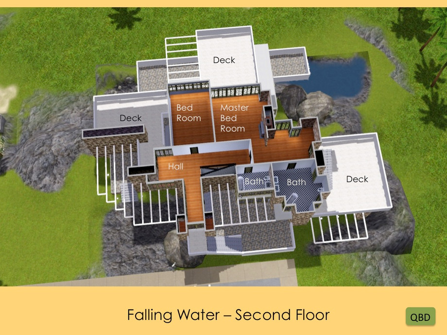 falling water house plan