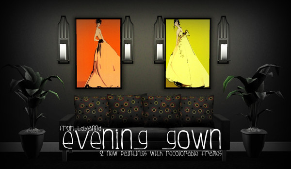 Sims 3 — Evening Gown Painting Set by tdyannd — CC by tdyannd for TSR