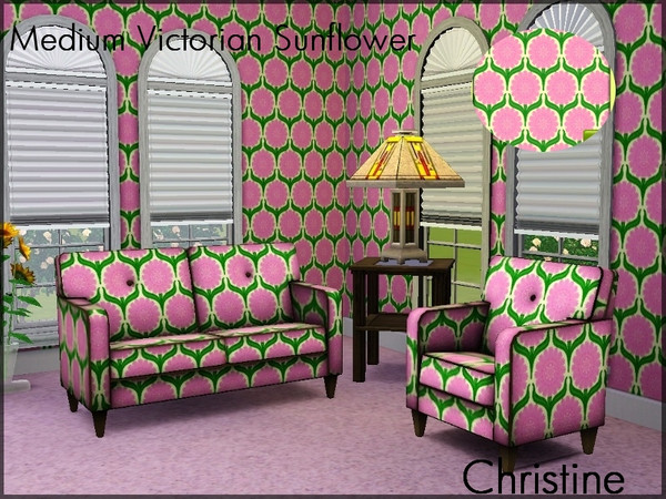 Sims 3 — Victorian Sunflower Print Medium By Christine DV by cm_11778 — A Victorian abstract print perfect for walls and