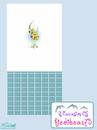 Sims 2 — Pebble Cove - Pebble Cove B by hiedibear75 — Delightful fish swim along these tile walls for a delightful price