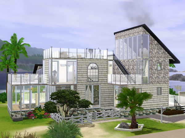 Sims 3 — Twice the Modern - 2BR , 2.5Ba by Harrison # 093 — This is a remake of my previous Submission, Modern White. As