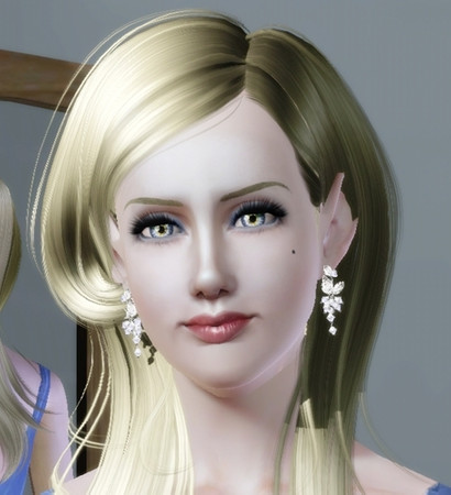 Sims 3 — Clair de Lune by AnnieBoo — Clair is a night elf. She has the power of enchanting people with her sweet eyes