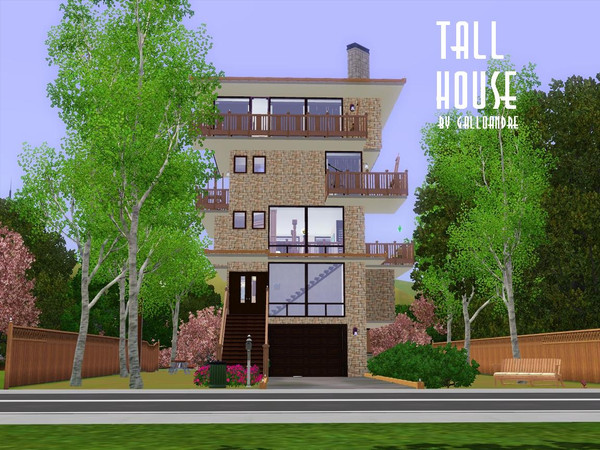 Sims 3 — Tall House by Galloandre — Designed and built specifically for a narrow lot (mostly near the town), this 'lanky'