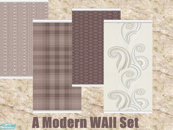 Sims 2 — A Modern Wall Set by Lee82N — A set walls with a modern pattern to each one. Lee82n:)