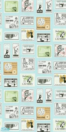 Sims 2 — Retro Laundry by sadie7684 — Wallpaper for your sims.