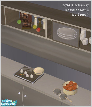 Sims 2 — FCM Kitchen C - Recolor set 3 by Sunair — FCM Kitchen C - Recolor set 3 (darkwood)