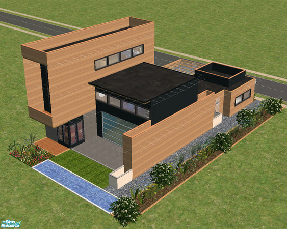 Sims 2 — Modern And Different by sutty852 — This is a modern house perfect for single or couple sims. It has 1 large