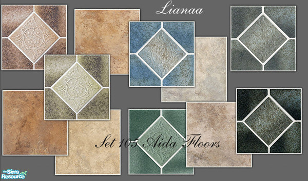 Sims 2 — Set 105 Aida Floors by Lianaa — Set 105 Aida Floors