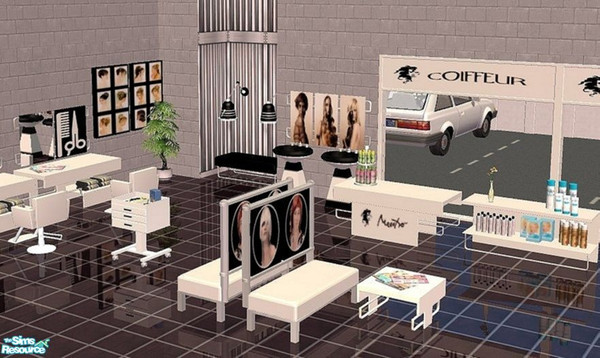Sims 2 — Set Hair-Stylist Recolor White by marilu — Available in 2 Colors