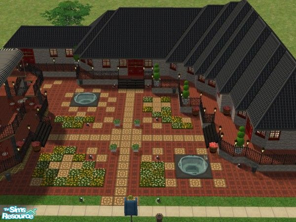 Sims 2 — The Bridge Bar & Restaurant by WelshWitch — Bar & Restaurant, with hot tubs, games room, public toilets,