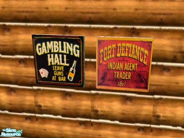 Sims 2 — Western Poster Set II by drewsoltesz — Recolour of the Nightlife object "B Stroke" these two authentic