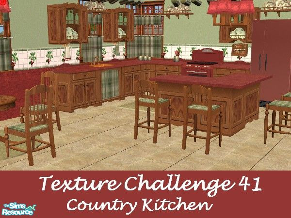 Sims 2 — Texture Challenge41-Country Kitchen by rgdyanne — Texture Challenge 41 Country Kitchen. Includes Recolors of: