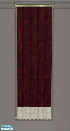 Sims 2 — Sangoire Bedroom - Curtains by Riverwillows — Lovely bedroom set in deep reds, and oriental silk quilting. Base