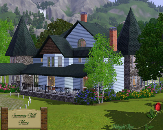 Sims 3 — Summer Hill Place by MidnightRose — This 4 BR, 2 1/2 BA Victorian Era home features a den, formal sitting room,