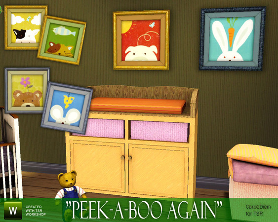 Sims 3 — CD_Peek-a-Boo Again by TSR Archive — The last in the series of these paintings for children. Both have 3