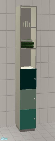 Sims 2 — Jewel-Tones Bath - \"Emerald\" Cupboard 3 by Riverwillows — Beautiful bathroom set in emerald