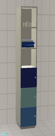 Sims 2 — Jewel-Tones Bath - \"Sapphire\" Cupboard 3 by Riverwillows — Beautiful bathroom set in sapphire