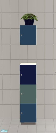 Sims 2 — Jewel-Tones Bath - \"Sapphire\" Cupboard 2 by Riverwillows — Beautiful bathroom set in sapphire