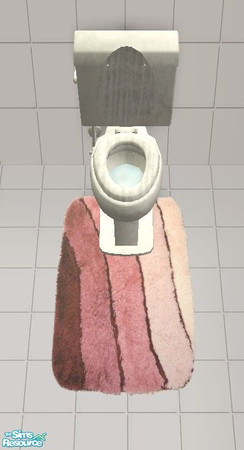 Sims 2 — Jewel-Tones Bath - \"Ruby\" Toilet Rug by Riverwillows — Beautiful bathroom set in ruby jewel-tones.