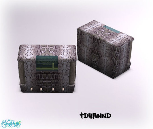 Sims 2 — Funky Radios - Vintage Radio RC - Snake Skin by tdyannd — Funky Recolor of Apple\'s Vintage Radio. 
