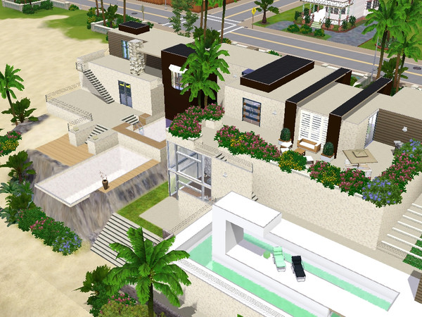Sims 3 — luxury beach house by Mojacar — Large and luxurious villa at the seaside for your family. With its three