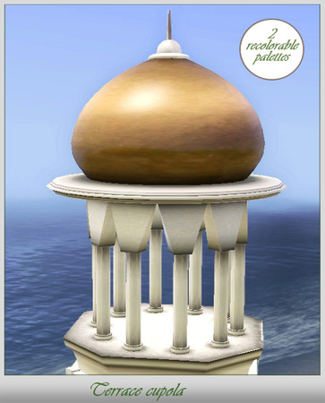 Sims 3 — TS - Terrace cupola by senemm — A set of 5 decorative and elegant looking eastern style architecture elements,