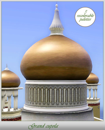 Sims 3 — TS - Grand cupola by senemm — A set of 5 decorative and elegant looking eastern style architecture elements,