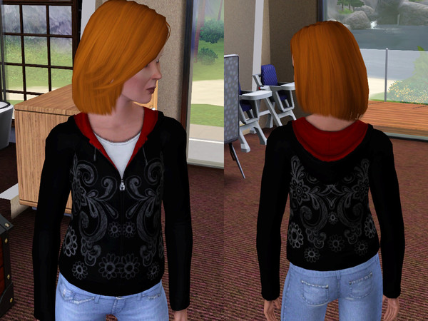 Sims 3 — Jacket Flowers by Doggxxx — o2clothes