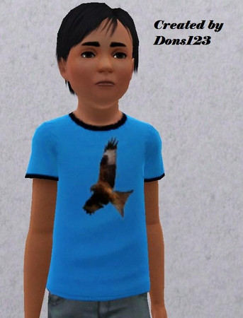 Sims 3 — Kite by dons123 — Lovely boys red kite ( bird) T-shirt. availible in all colours.