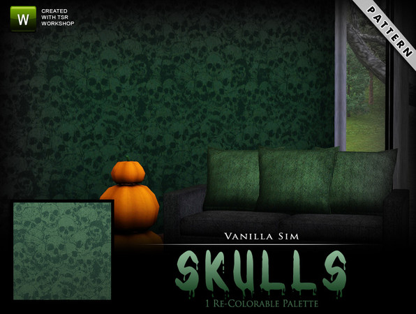Sims 3 — Skulls by Vanilla Sim — Scary skulls for a spooky Halloween