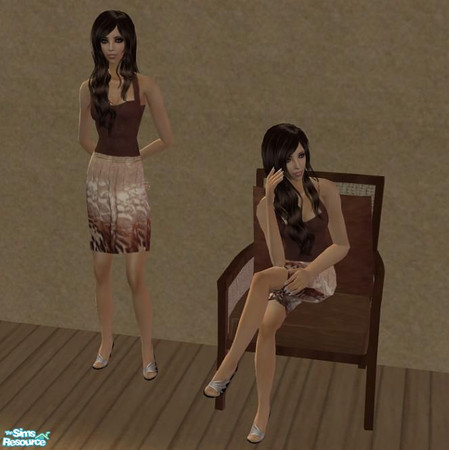 Sims 2 — Team Meeting - Dress by skiva — Bring forth a meeting of the minds with this lively dress. An animal inspired