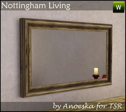 Sims 3 — Nottingham Mirror by AnoeskaB — Mirror with 1 recolorable part. Part of the Nottingham Living. TSRAA