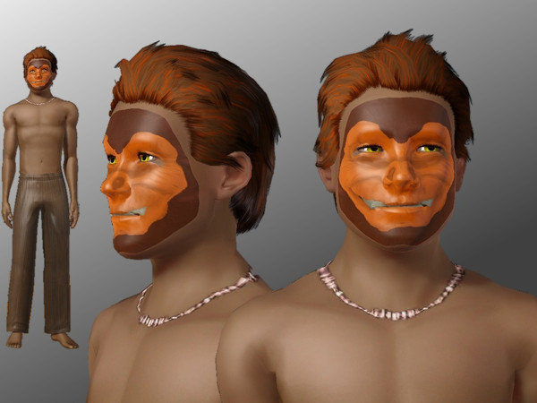 Sims 3 — am costume make up felineBigFoot02 by skystars5 — A fun Big Foot mask for your adult male and female Sims.