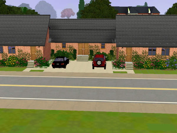 Sims 3 — Cute Duplex by wyomingmama — Based on a real place I once lived in (with a few minor alterations due to the