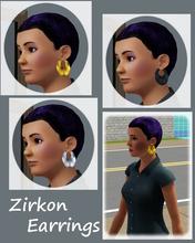 Sims 3 — Zirkon Earring by MelissaMel — New earrings for your sims ladies to enjoy. Mesh is by me.