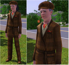 Sims 3 — Smoking Pipe for Elders Male by MelissaMel — This is a new mesh of a smoking pipe based on earrings. Therefor