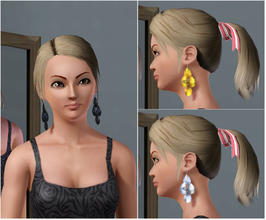 Sims 3 — Girly Tears Earrings by MelissaMel — This is a new mesh of earrings :) Mesh is by me.