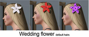 Sims 3 — Wedding Flower hair accessories by MelissaMel — This is a new mesh and it based on glasses. It doesn't override