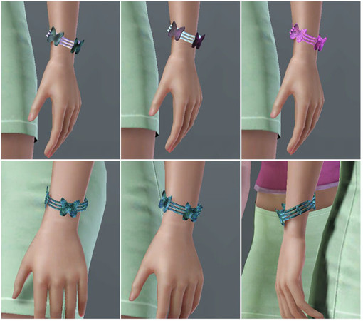Sims 3 — Butterfly Bracelet by MelissaMel — This is a new mesh of bracelet with butterflies :) Mesh is by me.