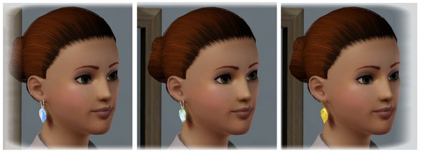 Sims 3 — Earring Leaves by MelissaMel — New mesh of earrings shaped as leave. Mesh is by me. Only Female can wear it.
